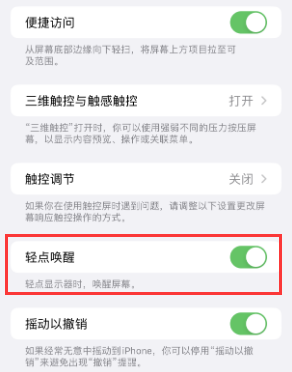 荣县苹果授权维修站分享iPhone轻点无法唤醒怎么办