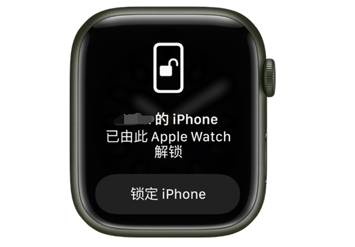 荣县苹果手机维修分享用 AppleWatch 解锁配备面容 ID 的 iPhone方法 