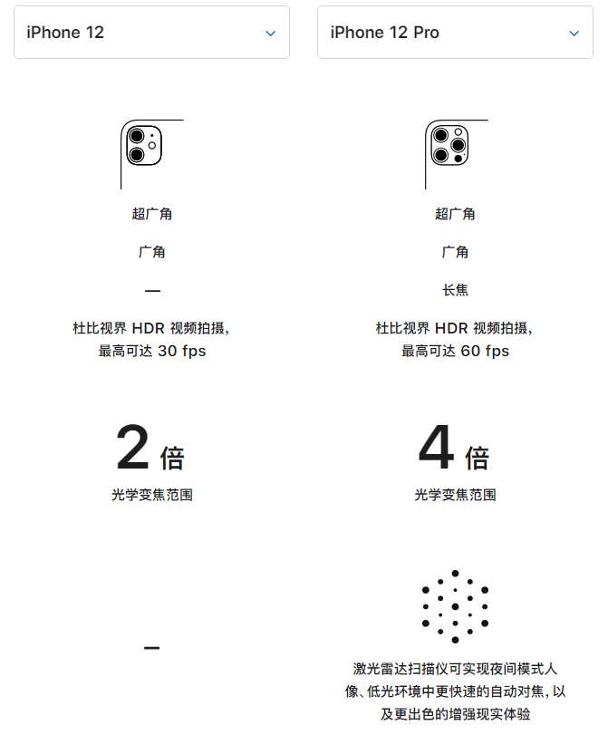 荣县苹果手机维修分享苹果 iPhone 12 与 iPhone 12 Pro 选哪款 